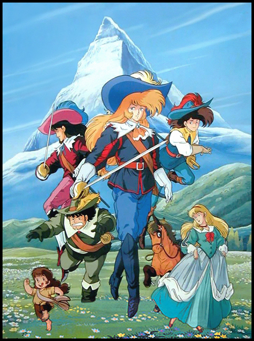 Три Мушкетёра / Anime Sanjuushi / Anime Sanjushi / Anime San Juushi / Animated The Three Musketeers / Под знаком Мушкетёров [TV] [52 из 52] [Без хардсаба] [JAP+Sub] [1987, приключения, комедия, романтика, история, DVDRip]