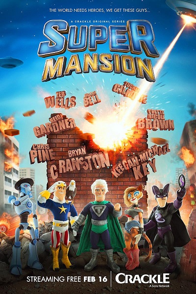 СуперОсобняк / SuperMansion / Сезон: 2 / Серии: 1-12 из 12 (Метью Синрайк, Зеб Уэллс / Matthew Senreich, Zeb Wells) [2017, США, комедия, WEBRip 1080p] MVO (2x2) + Original + Sub (Eng)