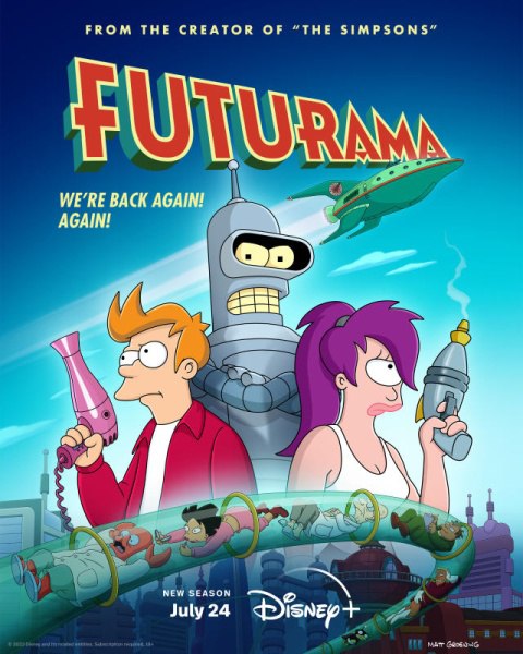 Футурама / Futurama / Сезон: 8 / Серии: 1 из 20 (Мэтт Грейнинг) [2023, США, комедия, фантастика, WEB-DL 480p] AVO Dr.Lemon + Rus Sub