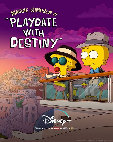 Свидание в песочнице с судьбой / Simpsons: Playdate With Destiny / Сезон: Серии: 1 из 1 (Силверман Дэвид) [2020, США, мультфильм, короткометражка, мелодрама, комедия, WEB-DL]