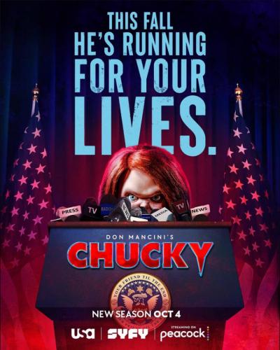 Чаки / Chucky / Сезон: 3 / Серии: 1-8 из 8 (Джефф Ренфро, Лесли Либман, Самир Реэм) [2023, США, Ужасы, Чёрная комедия, WEB-DL 1080p] MVO (LostFilm) + Original + Sub (Eng)