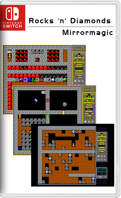 [Nintendo Switch] Rocks 'n' Diamonds / Mirrormagic (с уровнями Boulderdash, Emerald Mine, Supaplex, хоумбрю) [NSP][ENG]